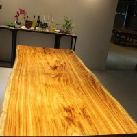 非洲进口纯实木整板乌金木大板简约现代餐桌新中式设计办公桌茶桌